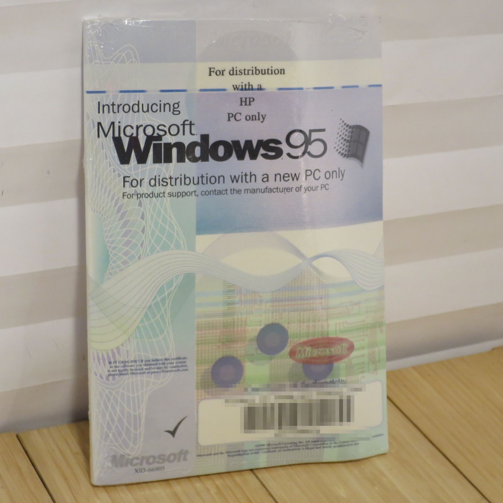 NOS OEM HP Microsoft Windows 95 CD – Sealed with COA Certificate of Authenticity