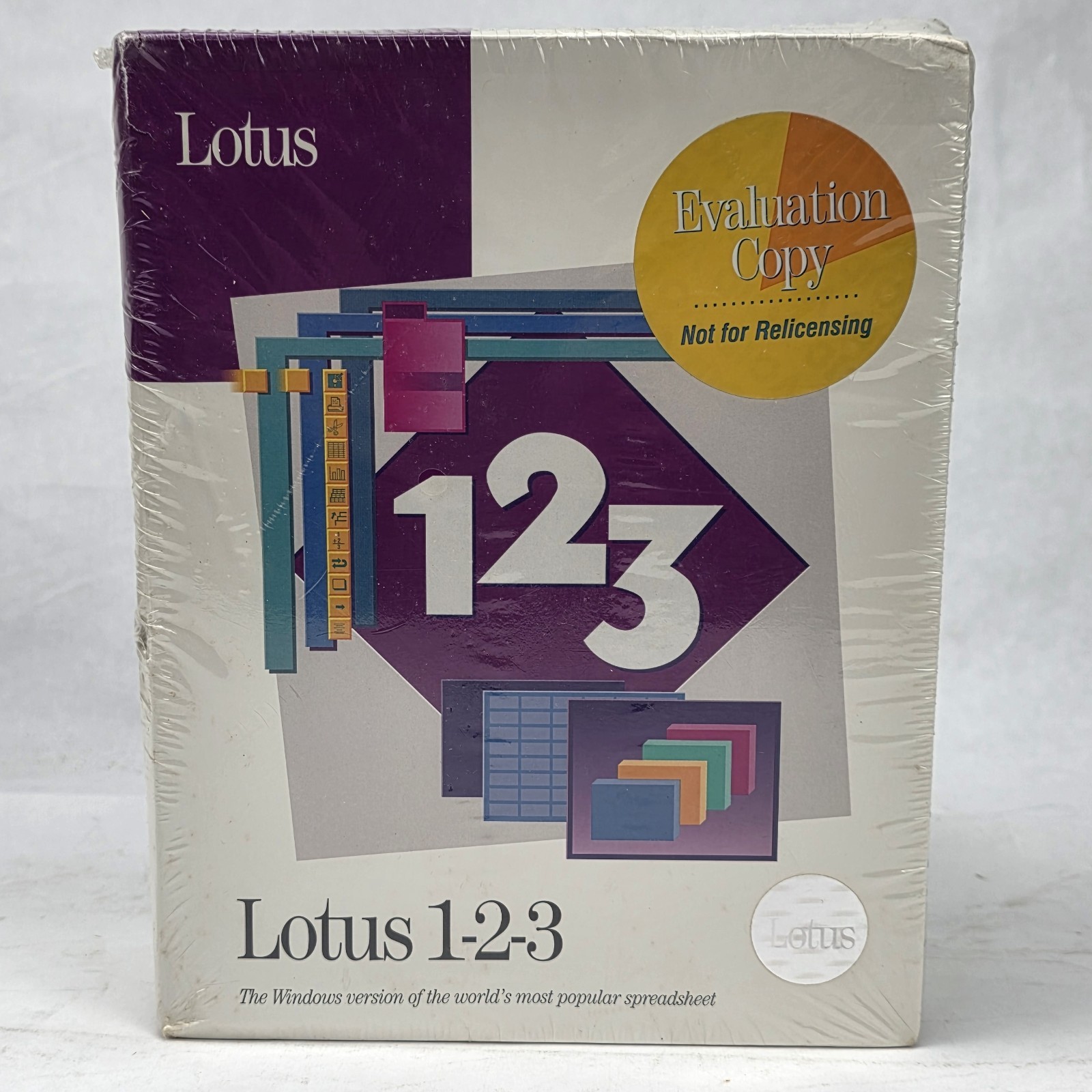 Lotus 123 for Windows Release 1.1 BIG BOX 3.5″ Floppy PROMO SEALED