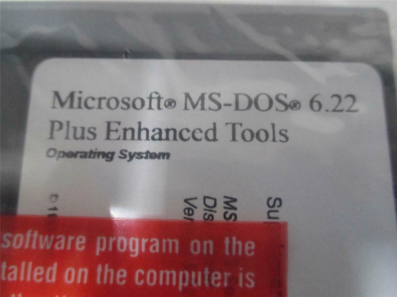 Genuine: Microsoft MS-DOS 6.22 Full Version with 3.5 disks & COA New Sealed!