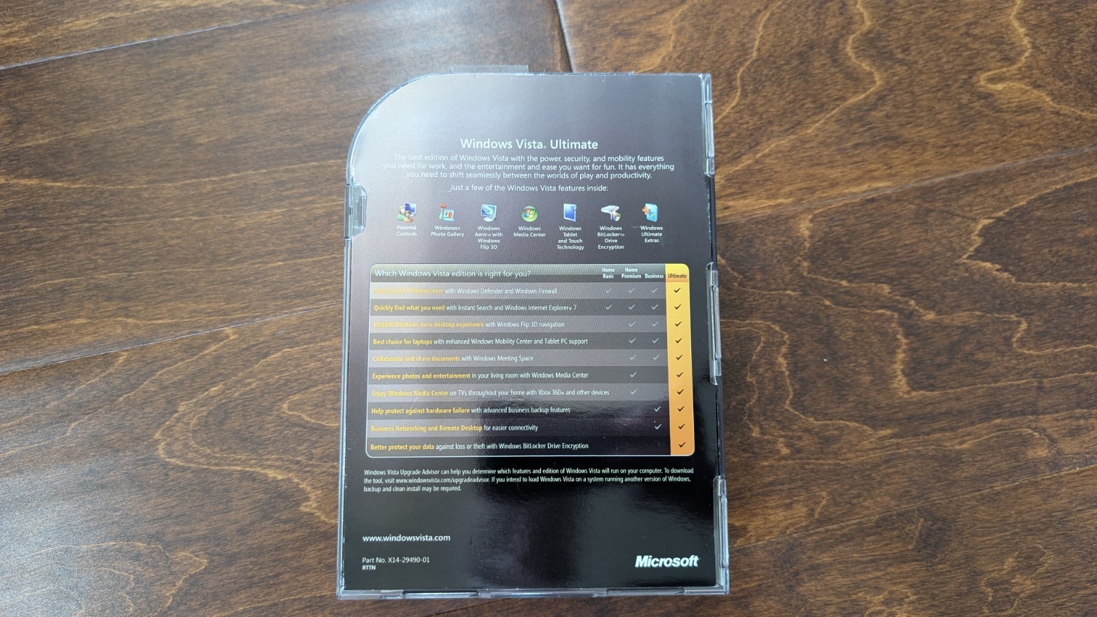 Microsoft Windows Vista Ultimate Full w/SP1 32 Bit & 64 Bit DVD =NEW OPEN BOX=