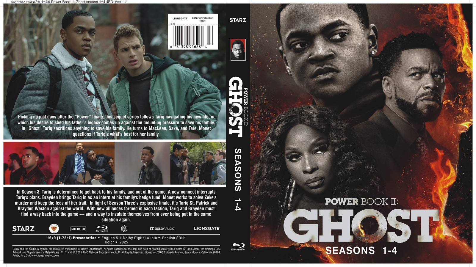 Power Book II Ghost season 1-4 Episodes 1-40（4BD）Box Set English