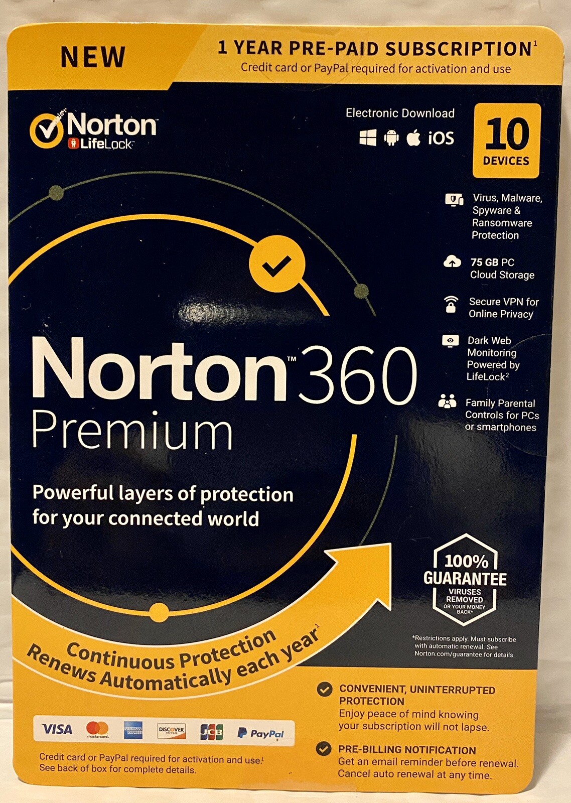 Norton Internet Security with Antivirus Premium – 10 Devices Key Card PC/Mac/AN✔