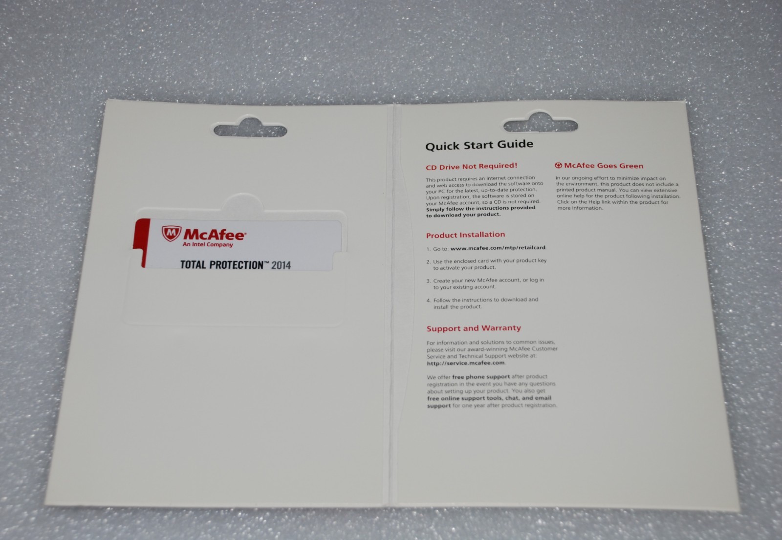 NEW McAfee Total Protection 2014 – 1 PC *NO CD Drive Needed* SEALED