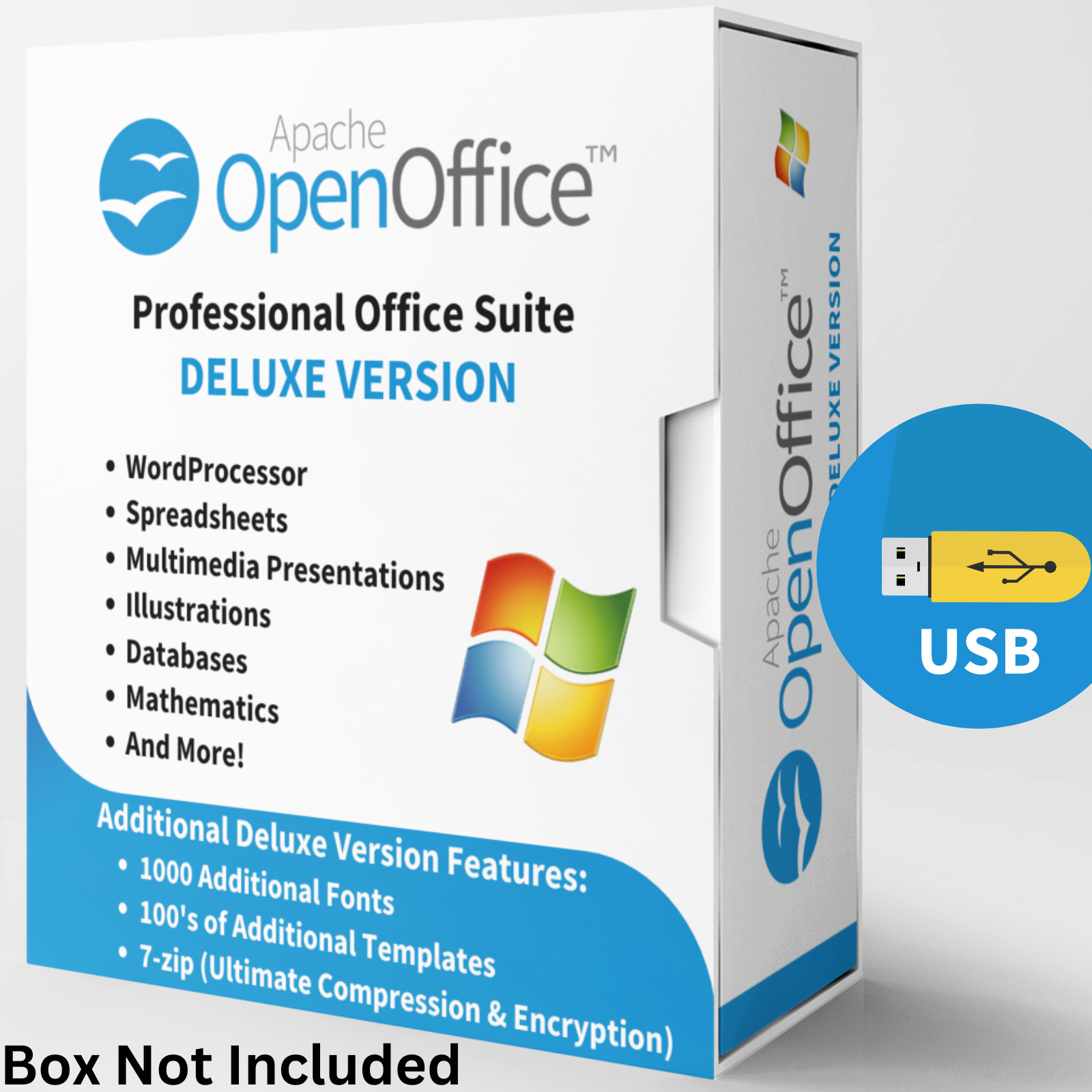 Open Office Software Suite for Windows-Word Processing Home Student – Deluxe USB